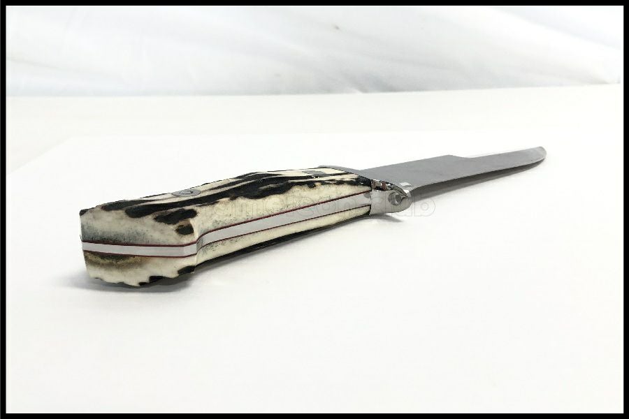 東京)古川四郎 シュートナイフ スタッグハンドル 154CM カスタムナイフ