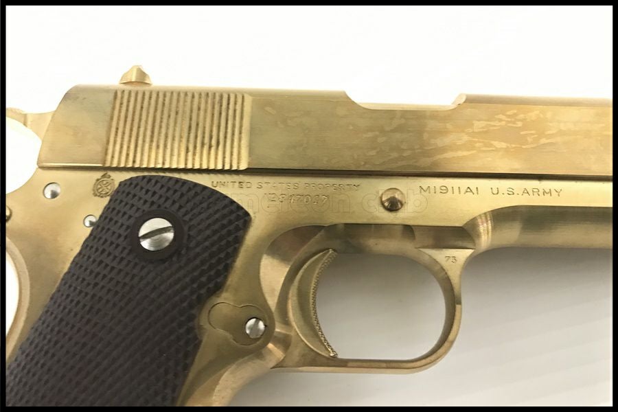 東京)ZEKE M1911A1ミリタリー MillingBrassモデル 真鍮削り出しモデルガン