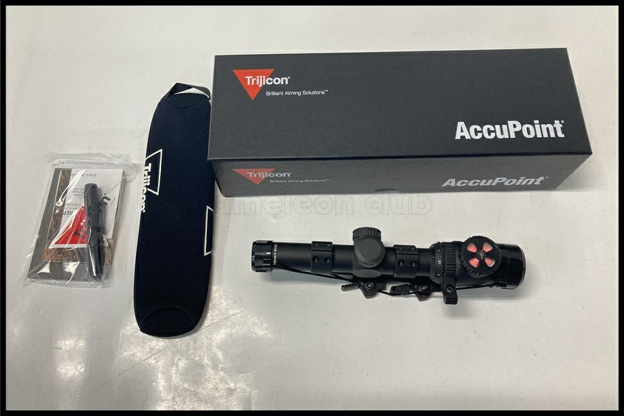 未使用　Trijicon トリジコン　ドットサイト　スコープ　 ライフルスコープ Trijicon/トリジコン AccuPoint1-4×24 TR24Gグリーン実物スコープ＋ADM