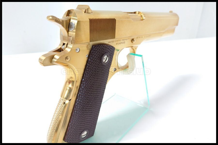 SCW ゴールド エアソフトガン コルトスタイル WA] コルトガバメント プレミアムエディション ゴールド ガスブロー