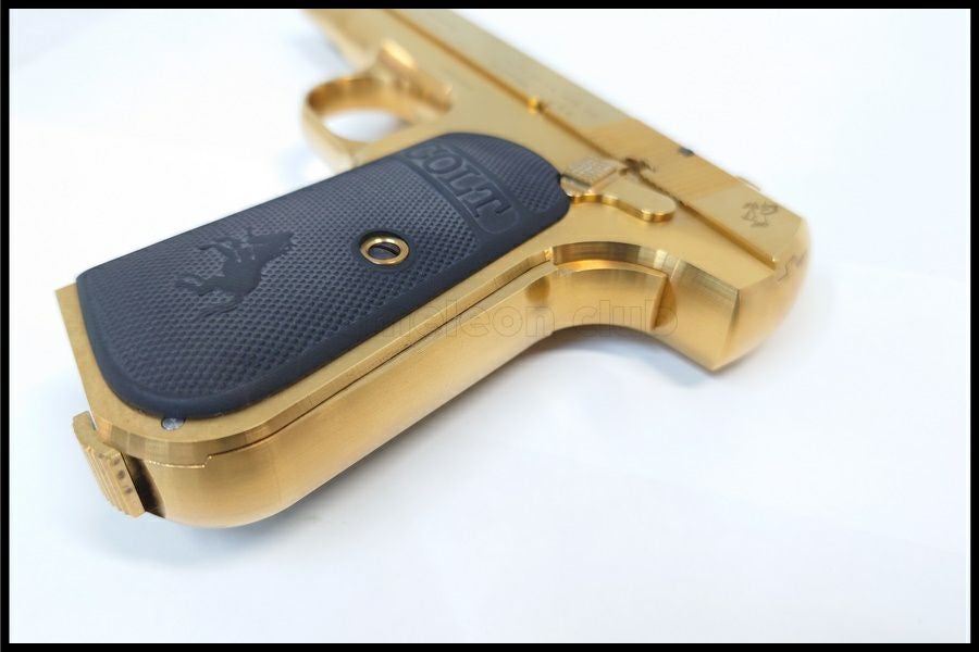 ゴールドリボルバー 約18cm 東京)ZEKE コルト M1903 真鍮削り出し 金属モデルガン