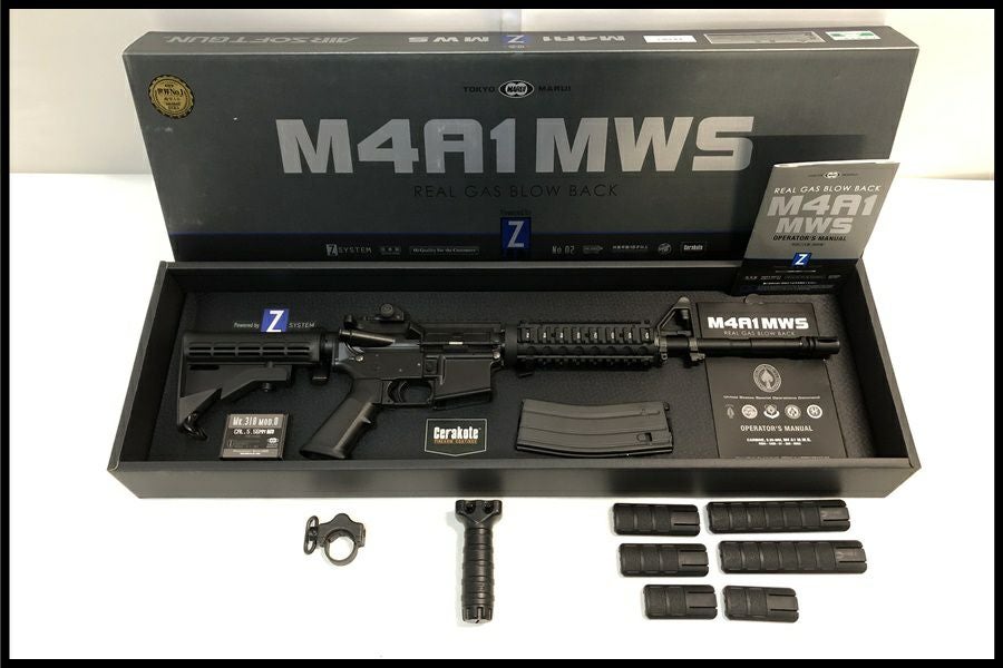東京マルイ M4A1 MWS GBB ガスブローバック 美品 元箱付 東京)東京マルイ M4A1 MWS ガスブローバック