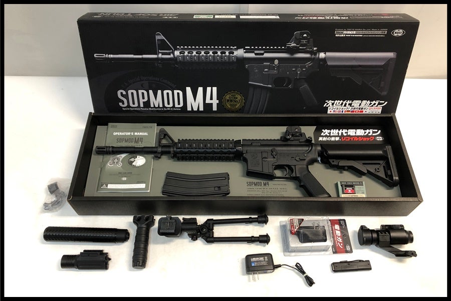 購入者決定　東京マルイ　M4   SOPMOD   光学器付き 東京)東京マルイ SOPMOD M4 次世代電動ガン 付属品あり