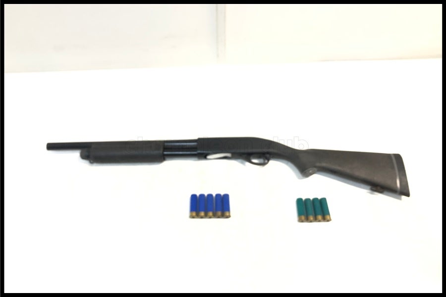 東京)マルゼン M870 ライブシェル 排莢式 ガスショットガン 予備シェル付
