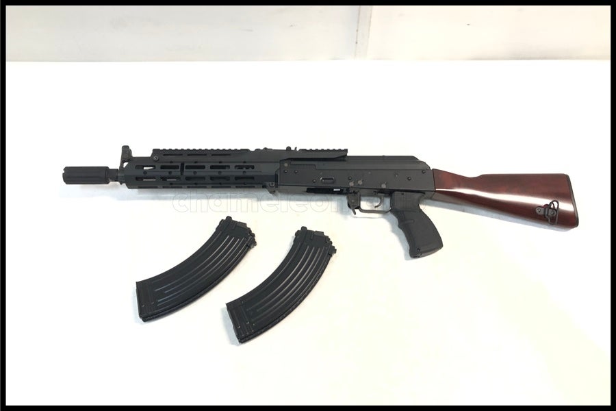 東京)東京マルイ AKM ガスブローバック カスタム品 予備マガジン付