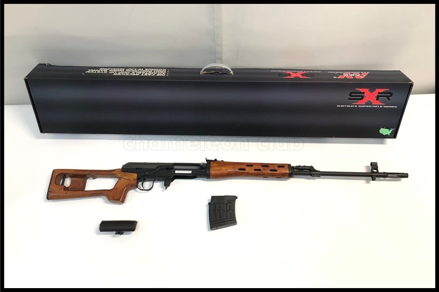 購入者決定　A&K   ドラグノフ　エアコッキングライフル　スコープ付き A&K SVD ドラグノフ エアコッキング スナイパーライフル リアルウッド