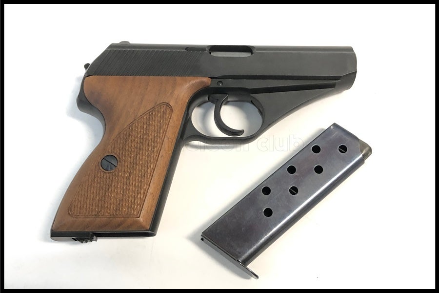 東京)HWS モーゼル HSc ダミーカート式 HW モデルガン 木製グリップ