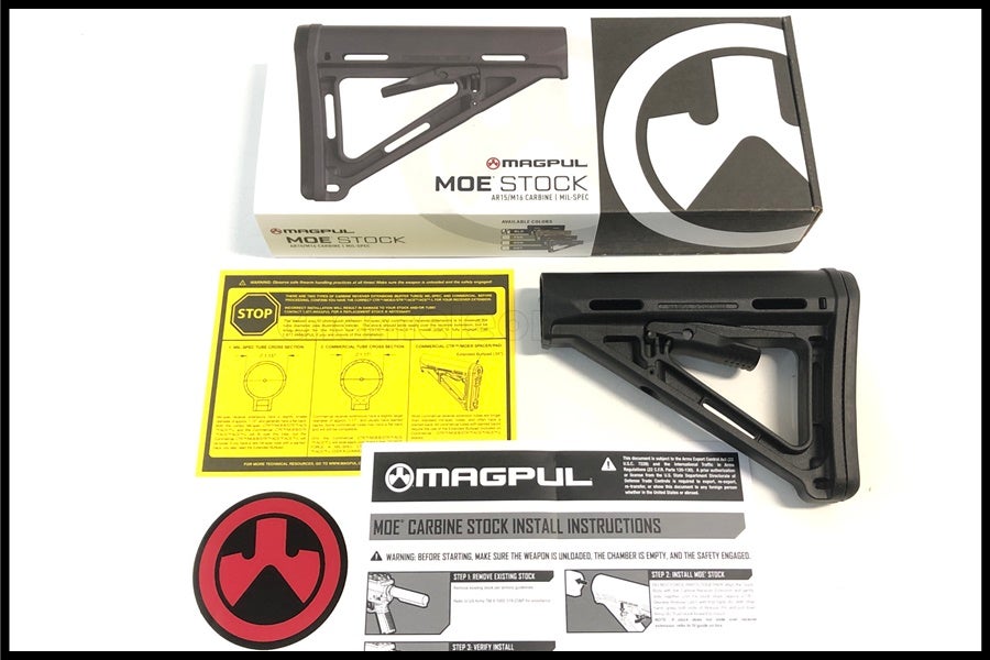 東京)MAGPUL MOE AR15/M16 カービンストック MIL BK 実物 MAG400