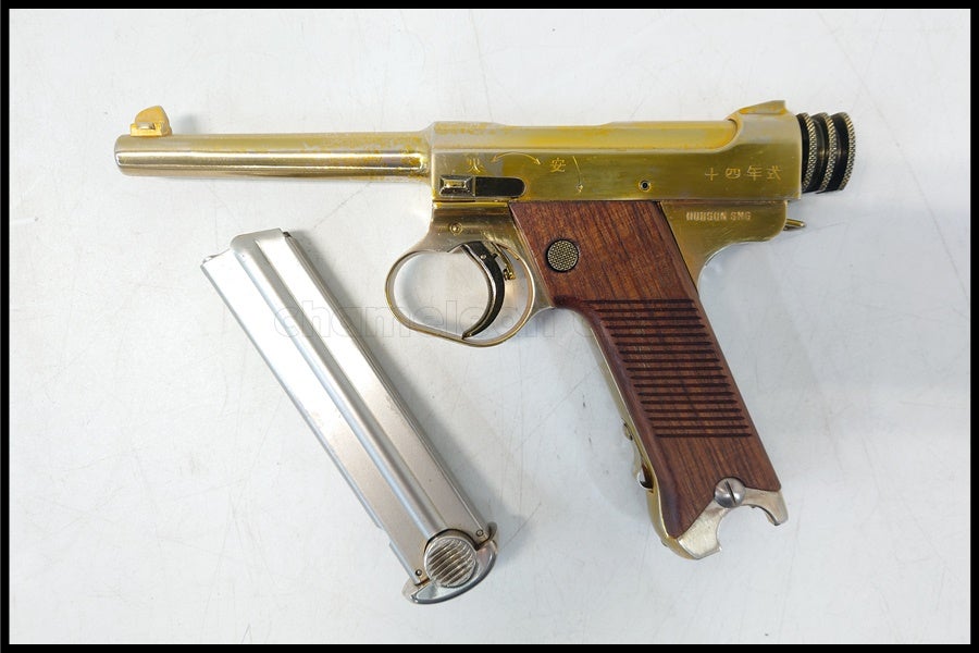美中古 モデルガン ハドソン 南部14年式 N3 後期型 木グリ SMG規格 東京)ハドソン 南部14年式 N3 後期型 名古屋造兵廠製 SMG金属モデル
