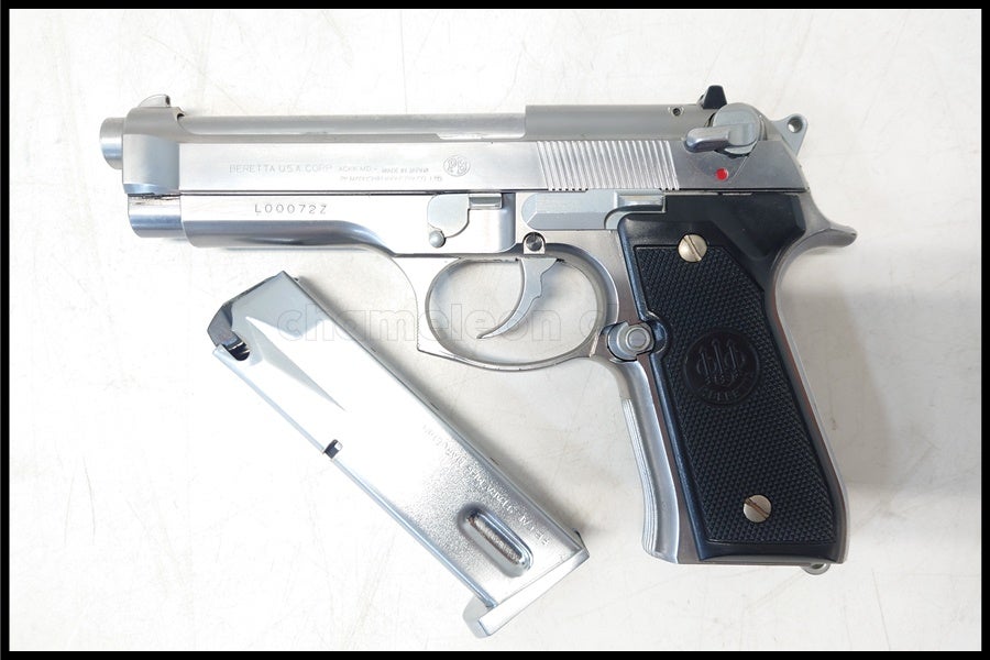 マルシン　ベレッタ　M92FS シルバー　モデルガン　リアル刻印モデル　難あり 東京)マルシン ベレッタ M92FS シルバーステンレス ABS モデルガン SPG