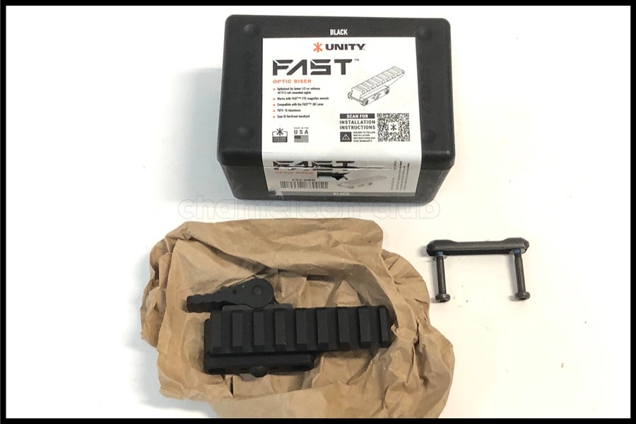 実物Unity FAST Optic Riser QDレバー付属 東京)UNITY TACTICAL FAST OPTIC RISERマウント実物 QDレバー付き