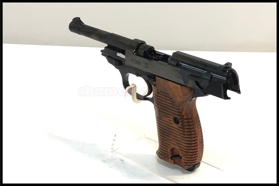 東京)マルゼン ワルサーP38 ブラックメタル ガスブローバック 木製グリップ