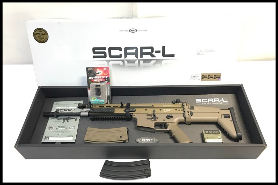 東京)東京マルイ SCAR-L次世代電動ガン FDE 予備マガジン付