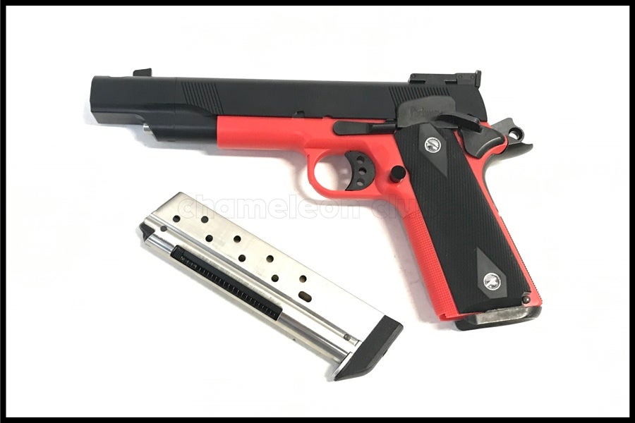 東京)MGC SF M1911A1 センチメーター 固定スライドガスガン レッド