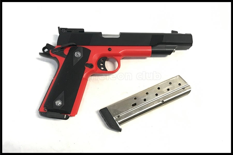東京)MGC SF M1911A1 センチメーター 固定スライドガスガン レッド