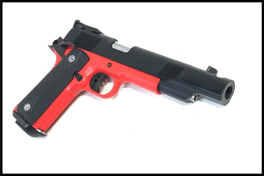 東京)MGC SF M1911A1 センチメーター 固定スライドガスガン レッド