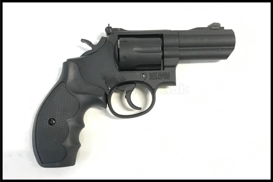 東京)タナカ S&W M19 PC K-comp ver.3 3インチ HWモデルガン 予備カート付