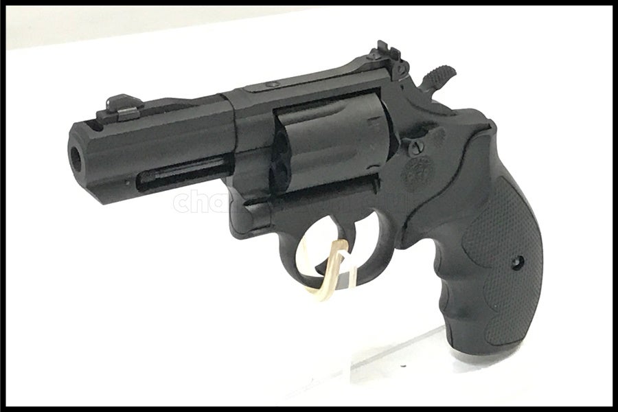 東京)タナカ S&W M19 PC K-comp ver.3 3インチ HWモデルガン 予備カート付