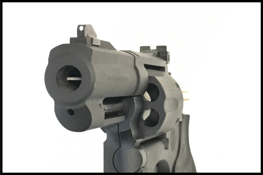 東京)タナカ S&W M19 PC K-comp ver.3 3インチ HWモデルガン 予備カート付
