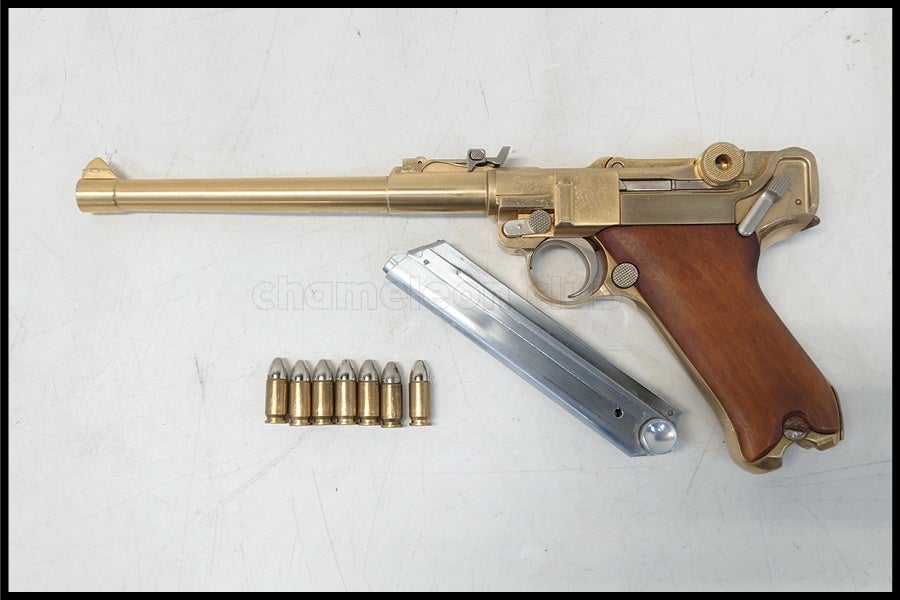 東京)マルシン ルガーP08 8インチ 22KGP SMG 金属モデルガン ジャンク