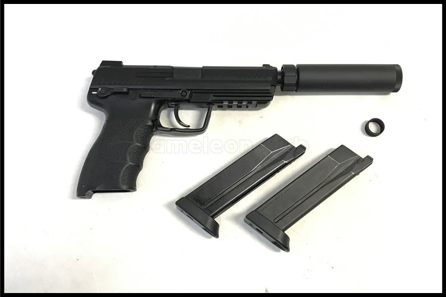 東京マルイ HK45 タクティカル 予備マガジン2つ付 室内使用 付属品有 東京)東京マルイ HK45 タクティカル ガスブローバック 予備マガジン付き