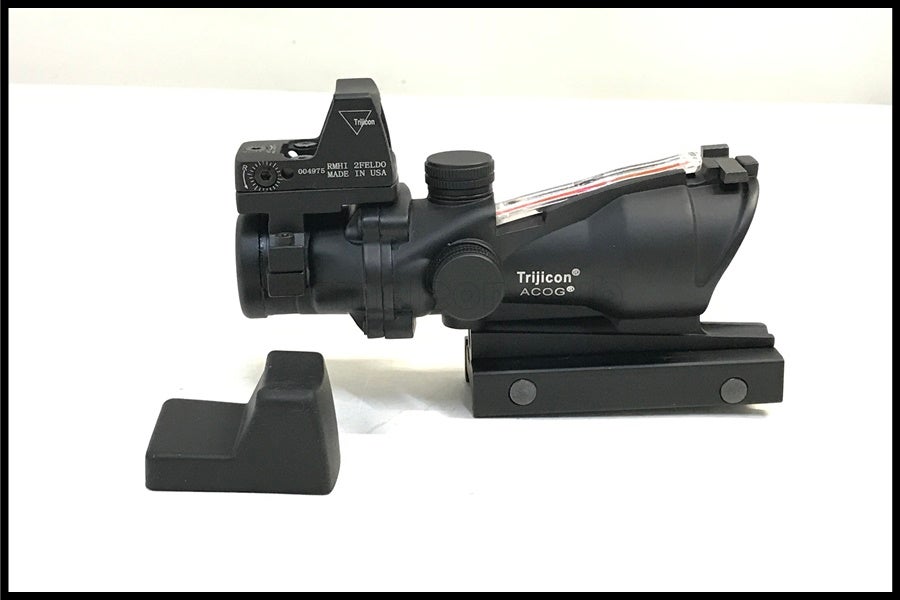 Trijicon ACOG 集光サイト　ミニドット付き 東京)NB Trijicon ACOGタイプ 集光スコープ ドットサイト付