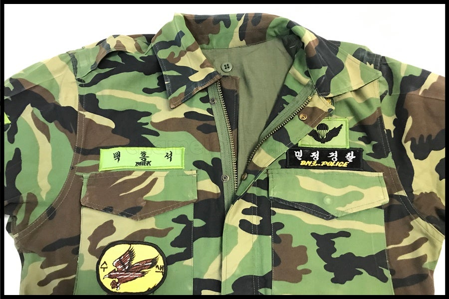 東京)韓国軍 M95 フィールドジャケット カモフラ 加工品