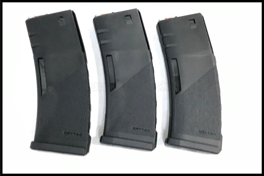 東京)KRYTAC M4 ポリマーマガジン 電動用 ブラック 3本セット