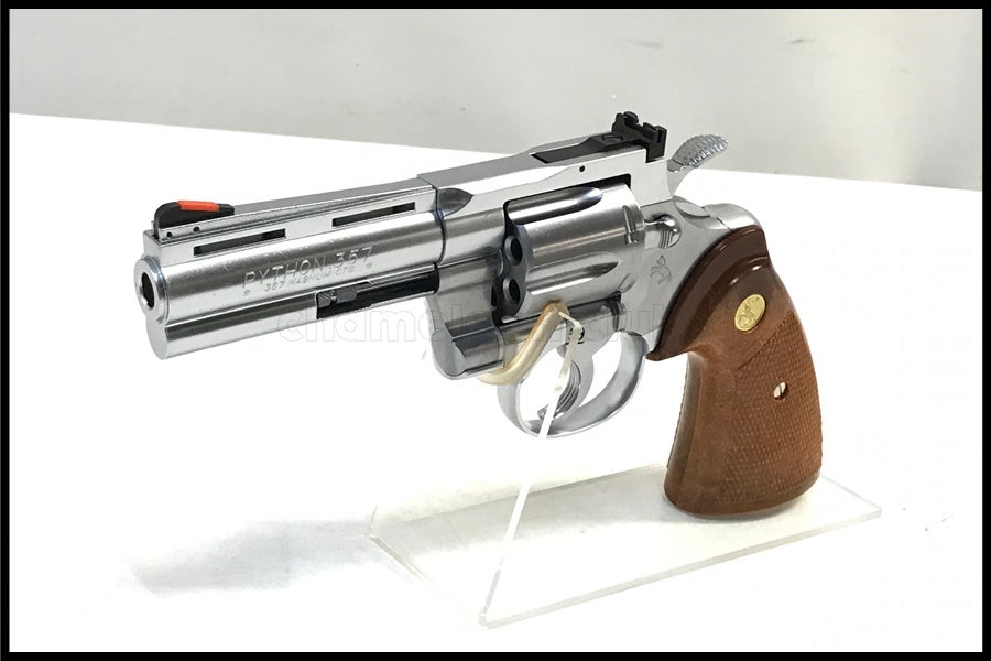 東京)タナカ コルトパイソン 4インチ ステンレス R-model ガスリボルバー