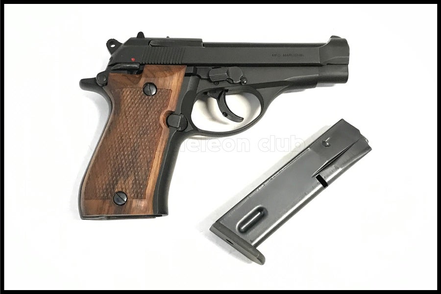 東京)マルシン ベレッタ M84 HWモデルガン 木製グリップ