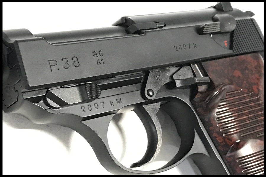 東京)マルゼン ワルサーP38 ブラック ガスブローバック 予備マガジン付