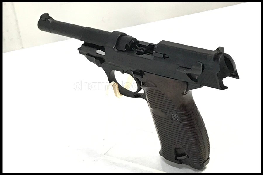 東京)マルゼン ワルサーP38 ブラック ガスブローバック 予備マガジン付