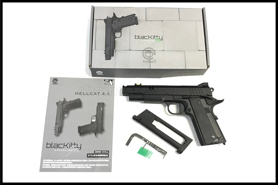 東京)Carbon8 カーボネイト Black Kitty HELLCAT4.3 CO2ガスブローバック