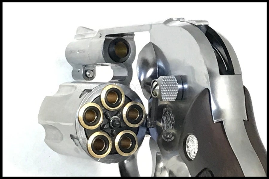 東京)マルシン S&W M649 シルバーABS プラグリップ Xカート 6mmガス
