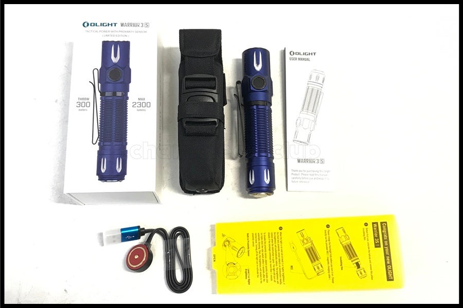 Olight WARRIOR 3S タクティカルライト（限定色リーガルブルー） 東京)OLIGHT WARRIOR 3S リーガルブルー フラッシュライト