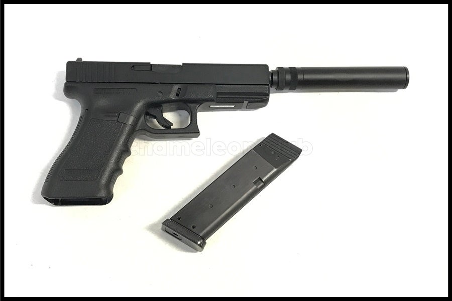 ・タナカ　グロック17 サイレンサー(ロッケン製)付き　ガスガン 東京)タナカ G17 グロック17 固定スライドガスガン サイレンサー付き