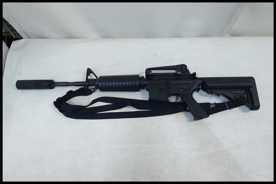 M4カービン 電動ガン ブラック　ジャンク品 東京)TOP M4 カービン EBB カート式電動ガン ジャンク品